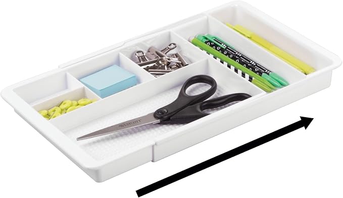 mDesign Expandable Plastic Drawer Organizer and Storage Container - Image 5