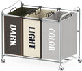 Simple Houseware Heavy Duty 3-Bag Laundry Sorter Rolling Cart by SimpleHouseware