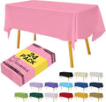 Pink Disposable Plastic Table Cloth by Hereisa