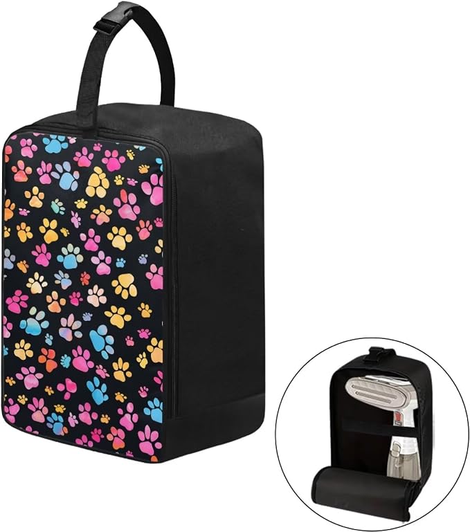 Colorful Paw Travel Steamer Storage Bag Zippered Carrying Case - Image 2