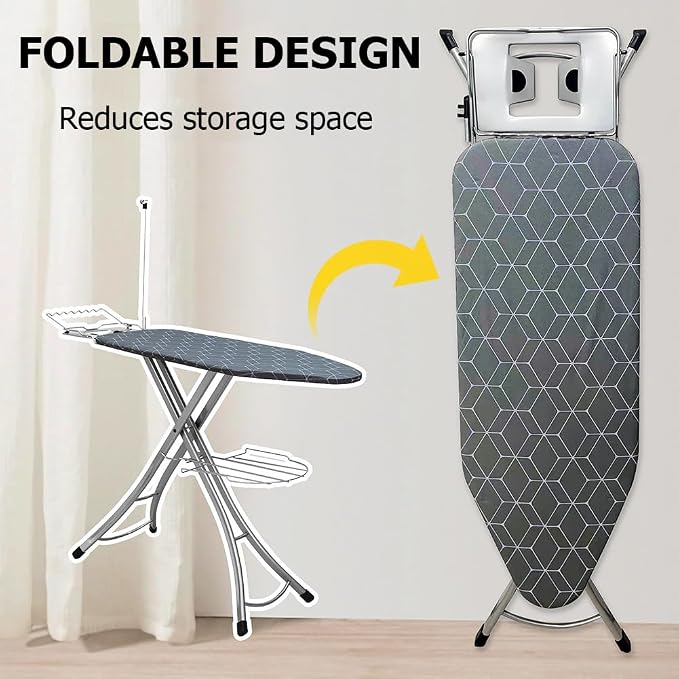 Foldable Ironing Board, Compact and Space Saver Iron Board, Heat Resistant - Image 7