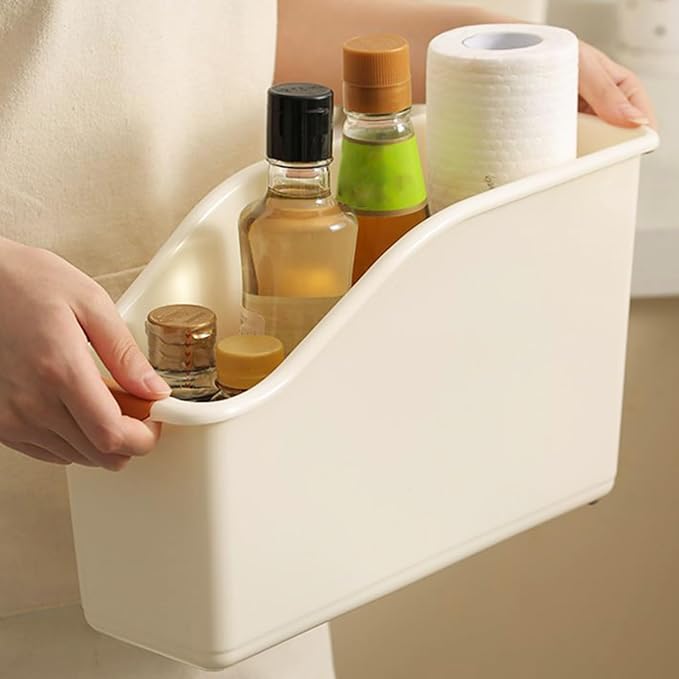 2 Pack Roll Out Plastic Organizer Bins, Tall Under Sink Organizer - Image 6