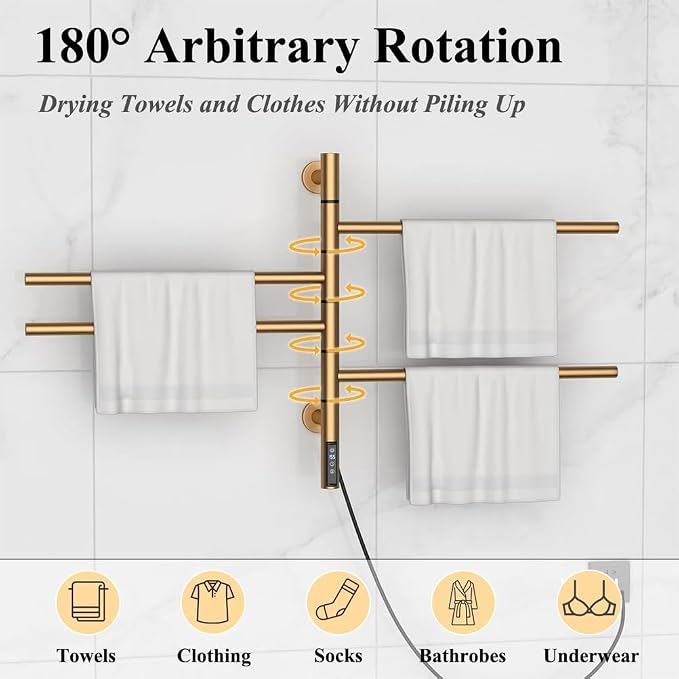 Swivel Towel Warmer Rack, Towel Warmers - Image 2