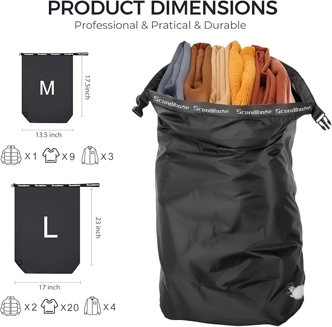 Travel Compression Laundry Bag, Pump-Free Vacuum Space Saver Bag - Image 2