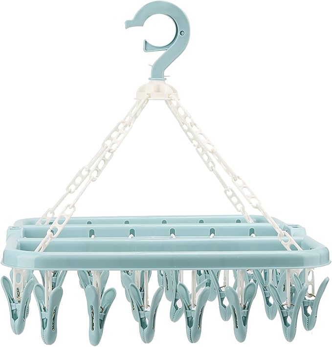 Foldable 32 Clips Laundry Hanger - Image 9