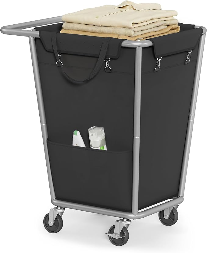 SONGMICS Laundry Basket with Wheels, 34.3 Gallons Rolling Laundry Hamper with by SONGMICSbySONGMICSHOME
