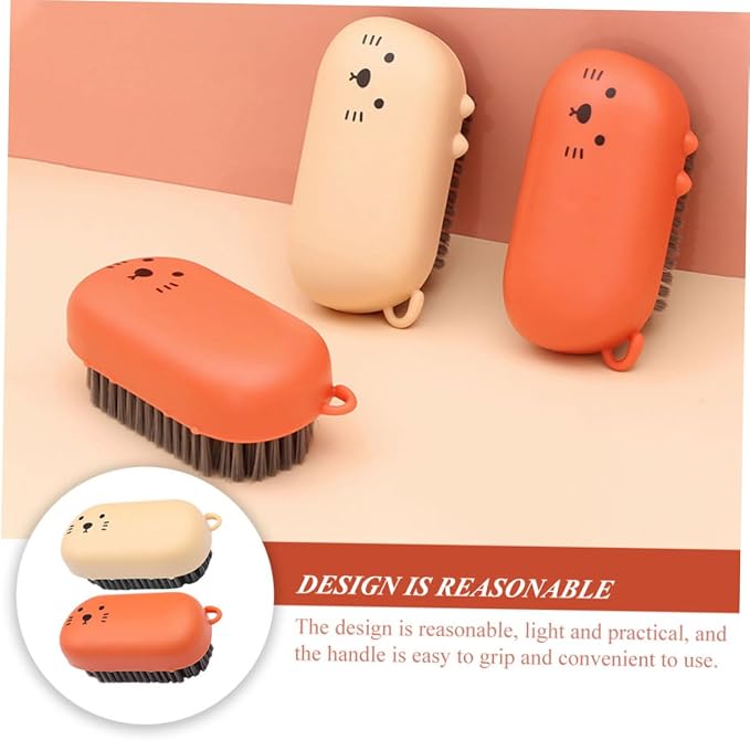 SAFIGLE 2PCS Soft Bristle Home Laundry Brush Set Multifunctional Plastic Scrub - Image 4