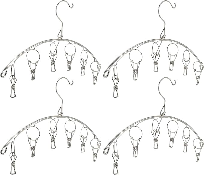 Multi-Purpose Stainless Steel Clothes Hanger Windproof Clips by Unknown