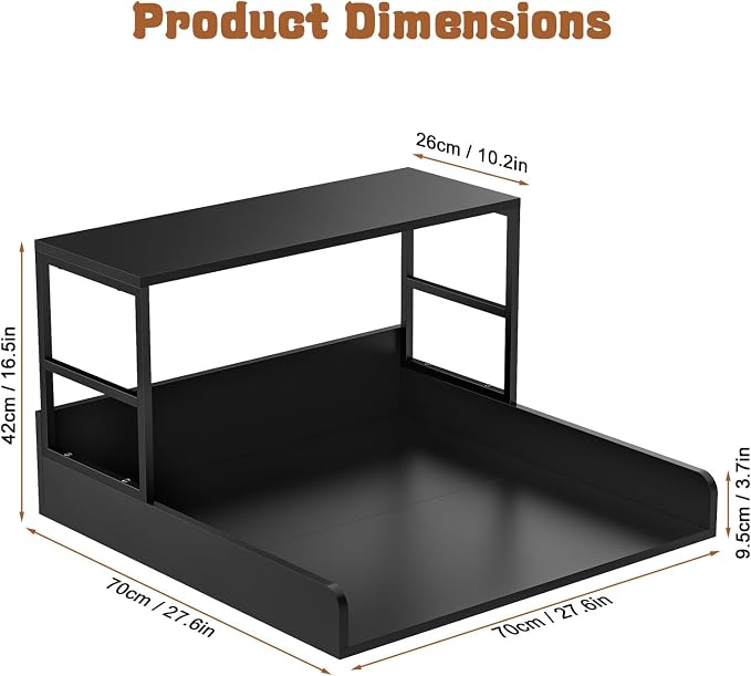 Washer Dryer Countertop with Shelf, 2-Tier Washer and Dryer Countertop with - Image 2