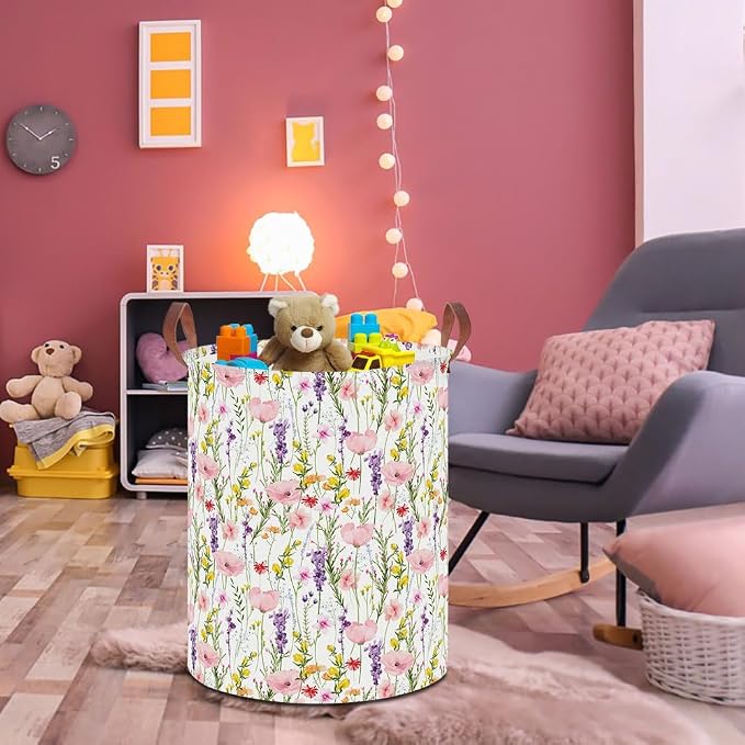 19.7" Laundry Basket, Dirty Clothes Hamper, Waterproof Storage Bin, Room Decor - Image 3