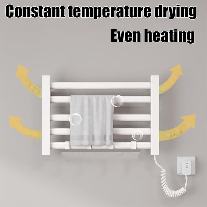 Wall Mounted Heated Towel Rack for Bathroom - Image 2