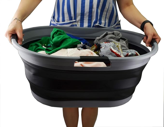 SAMMART 44L Collapsible Plastic Laundry Basket - Image 7