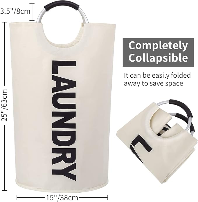ZEROJETLAG 82L Large Laundry Basket Collapsible Hamper - Image 2