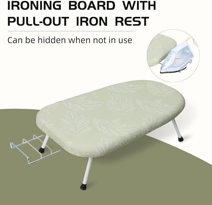Mini Ironing Board Tabletop Ironing Board Compact Foldable Iron Board Thick - Image 3