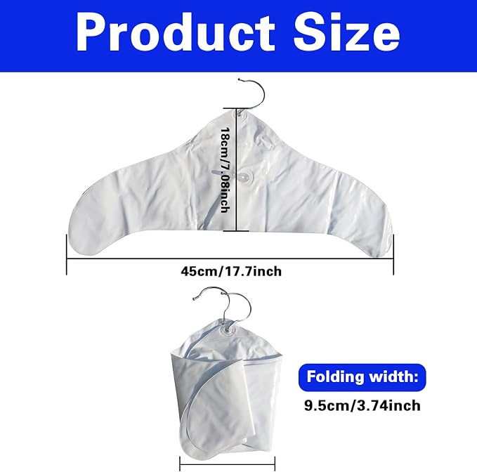 5pcs Inflatable Hanger Travel, Portable Folding Clothes Drying Rack - Image 2