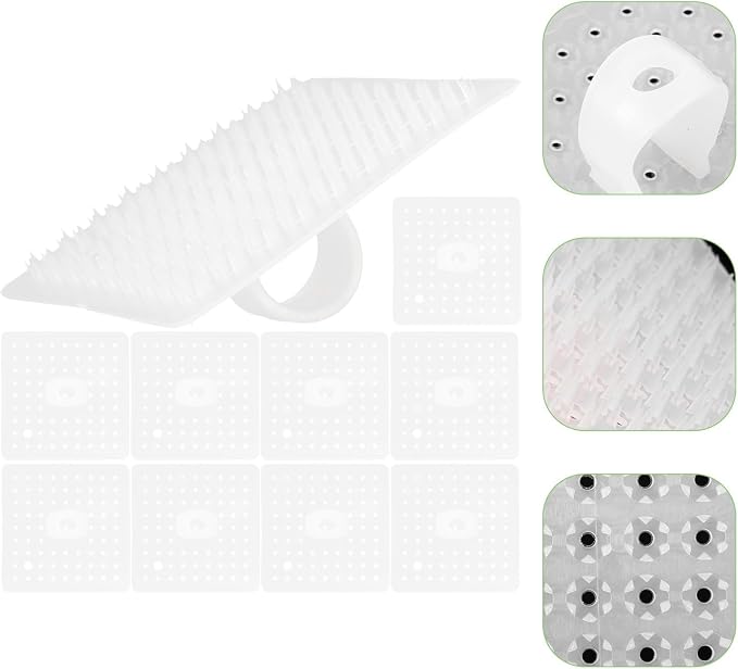 Healifty 10pcs White Vegetable and Fruit Cleaning Brush Set, Flexible Seam - Image 7