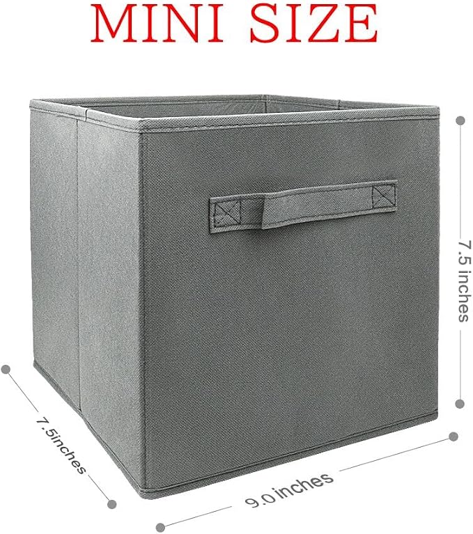 storage bins collapsible storage bins, cube storage organizer 9*7.5*7.5inch - Image 2