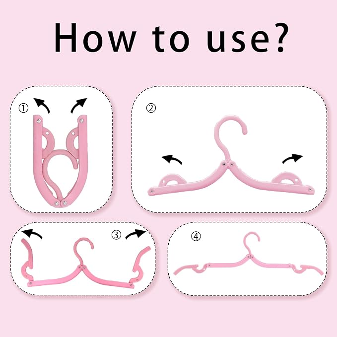 6PCS Portable Folding Clothes Hangers Clothes Drying Rack - Image 5