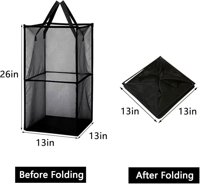 2 Pack Popup Laundry Hamper, Large Collapsible Mesh Laundry Baskets Dirty - Image 2