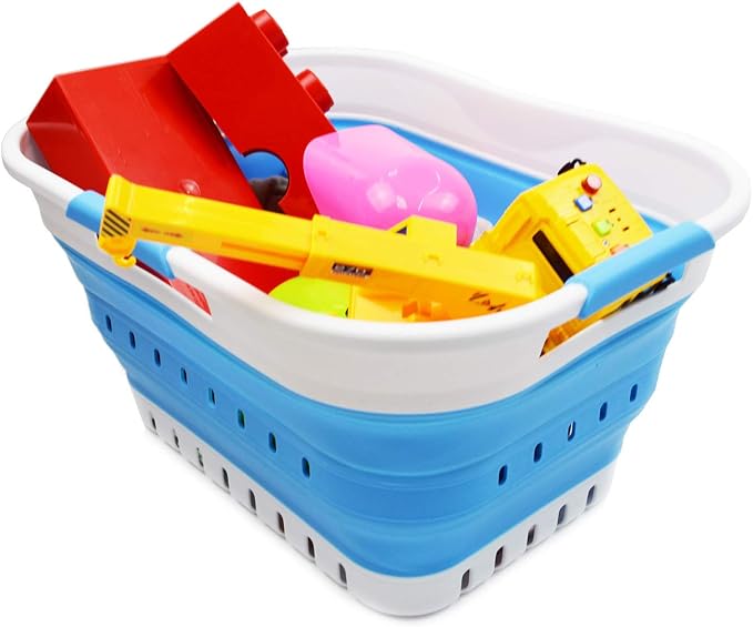 SAMMART 19L Collapsible Super Mini 3 Handled Plastic Laundry Basket - Image 5