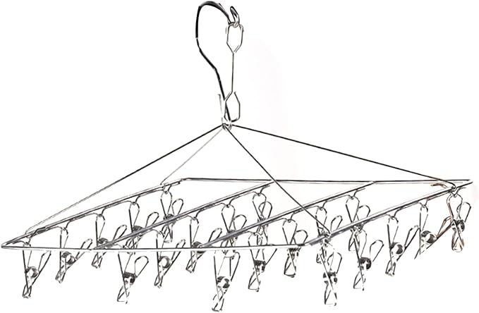 Clothes Drying Racks Clip Hangers, Clothes Drying Hanger Stainless Steel Multi by Milltrip