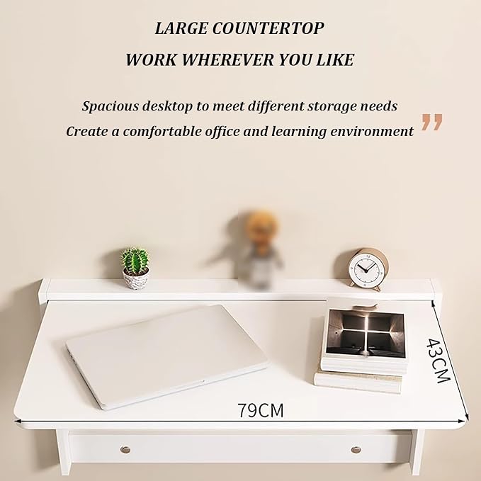 Fold Down Laundry Table, Wall Mounted Desk Folding, Folding Wall-Mounted - Image 2