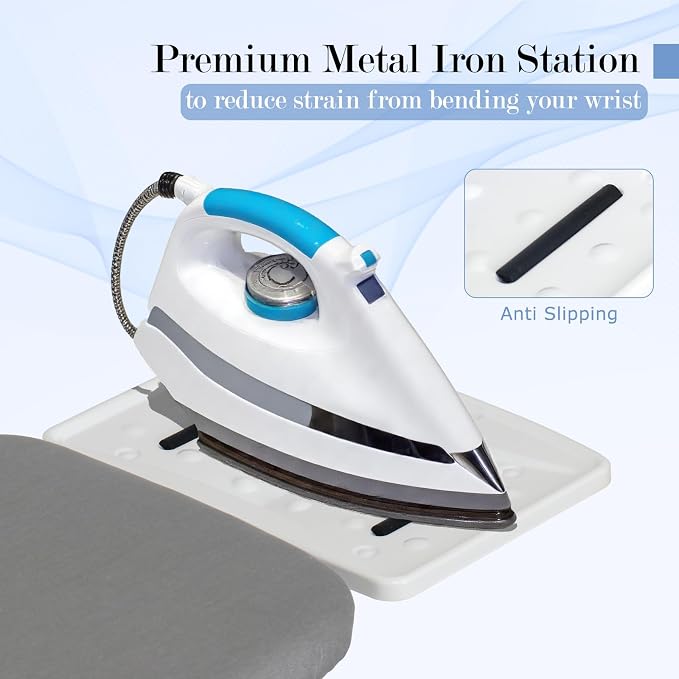 Ironing Board 48" x 13" with Iron Rest, 7-Level Height Adjustable, Heavy Duty - Image 5