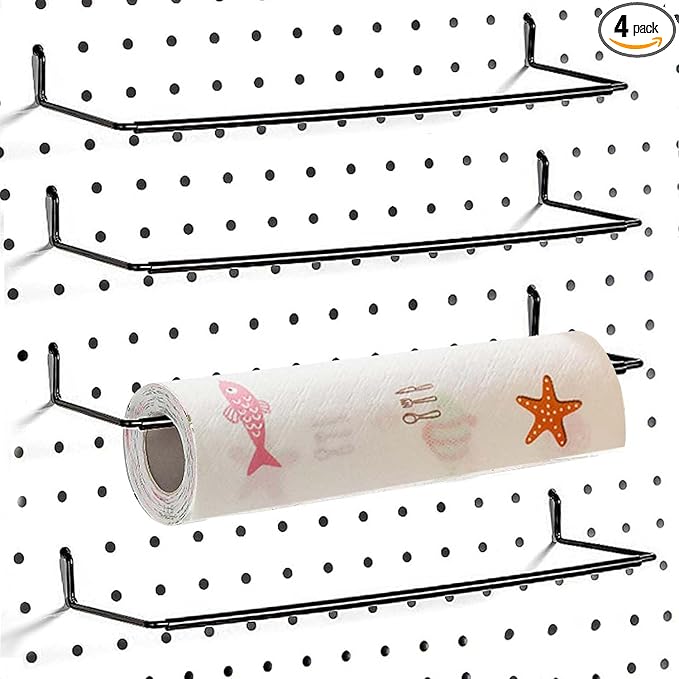 AccEncyc 4 Pack Pegboard Towel Holder Pegboard Hooks by Unknown