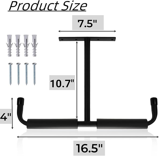 4 Pack Overhead Garage Storage Hooks, 16.5" Heavy Duty Ceiling Mount Hangers - Image 2