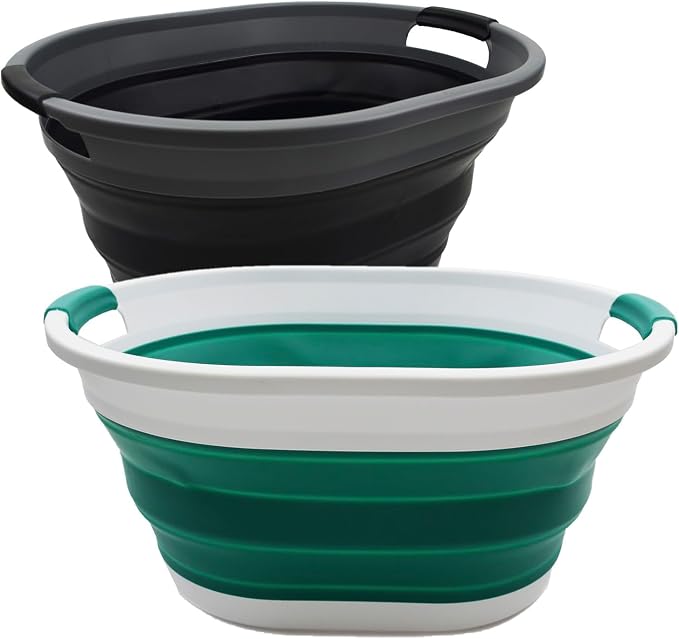 SAMMART 32L Collapsible Plastic Laundry Basket by SAMMART