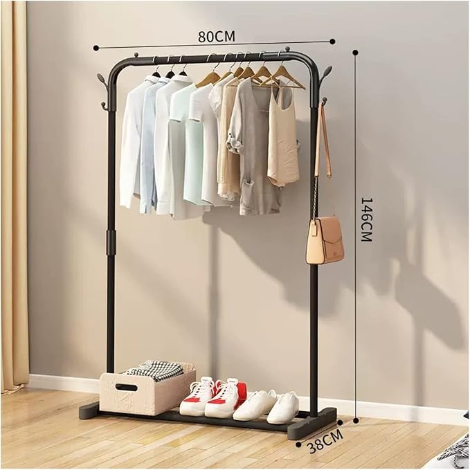 Standing Coat Stand Clothes Drying Rack Floor Balcony Home Clothesline Drying - Image 2
