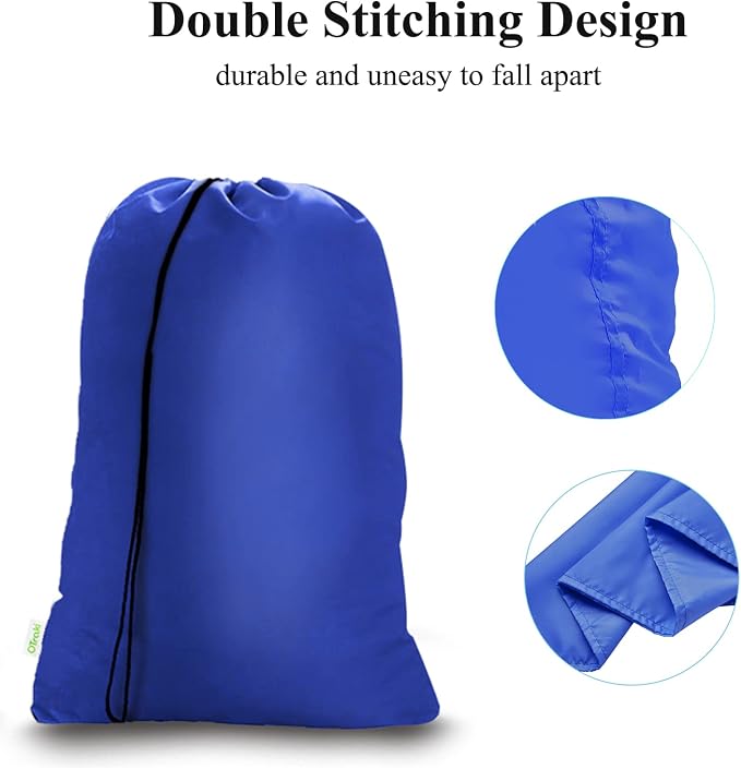 OTraki 28x45 inch Extra Large Laundry Bag 2 Pack Drawstring Laundry Hamper Bag - Image 5