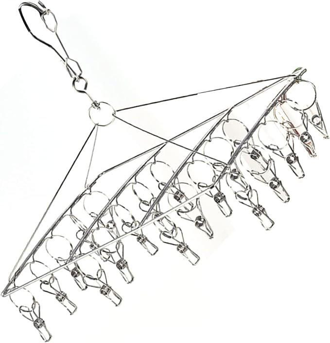 Stainless Steel Multi Clamp/Holder Clothes Drying Hanger - Image 2