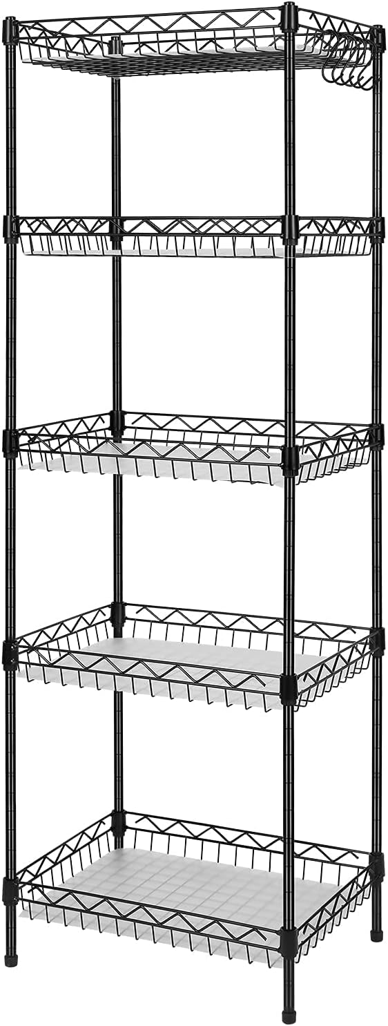 Storage Shelves, 5-Tier Wire Shelving Unit by GUANGFOSHUN