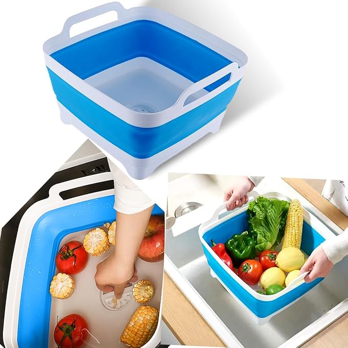 n Collapsible Dish Pans for Washing Dishes 9L Portable Wash Dish Basin Foldable - Image 4
