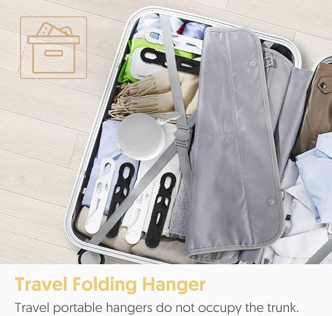 NICEDACK Premium Travel Hangers 3 Pack Portable Folding Clothes Hangers - Image 8