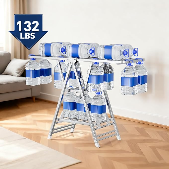 MIKEE Clothes Drying Rack, Stainless Steel Foldable Laundry Drying Rack - Image 2