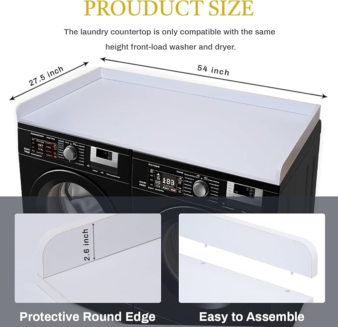 Washer Dryer Countertop Cover 54x27.5 Inch - Image 2