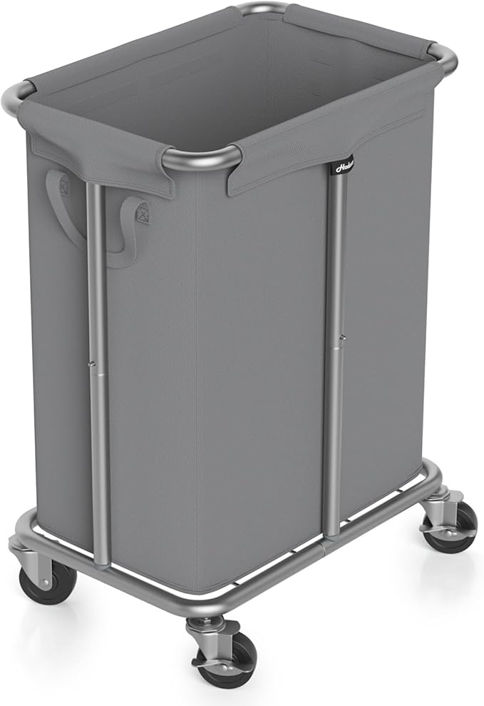 Laundry Basket with Wheels, Rolling Laundry Hamper, 46 Gallons, Removable and by Hodonas