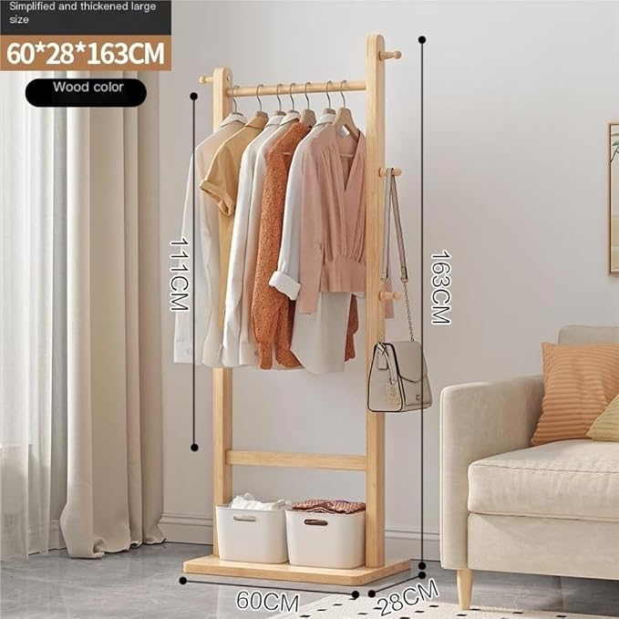 Laundry Rack Coat Rack Floor-Standing Clothes Rack Living Room Household - Image 9
