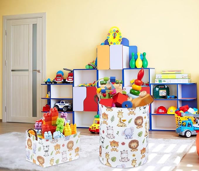 Rectangular Kids Storage Bins, Baby Baskets Organizer.Waterproof PE Coating - Image 6