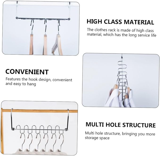 Durably Made Laundry Wall Drying Rack Multi-use Hangers Collapsible - Image 3