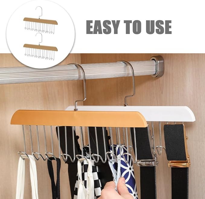 FRCOLOR 2pcs Multi-Hook Plastic Clothes Hangers - Image 7