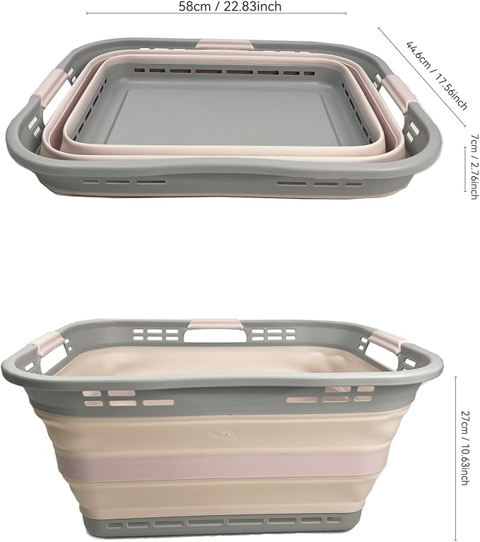 SAMMART 42L Collapsible Plastic Storage Basket - Image 5