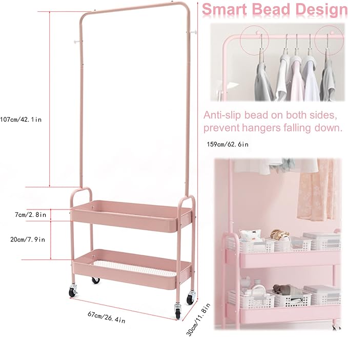DYRABREST Simple Design 2-In 1 Garment Rack - Image 2