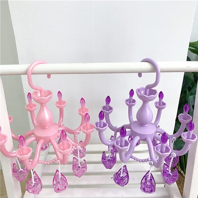 WAYUTO Plastic Drying Rack Crystal Chandelier - Image 4