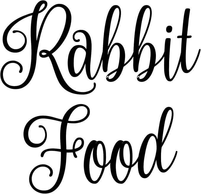 Rabbit Food 4.5w x 4.25h Label | Kitchen Pantry Organization | Die Cut Vinyl by MinglewoodTrading