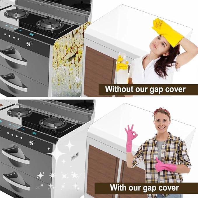 Kitchen Stove countertop Gap Covers, 25 inch Long & Extra Wide Silicone Stove - Image 2
