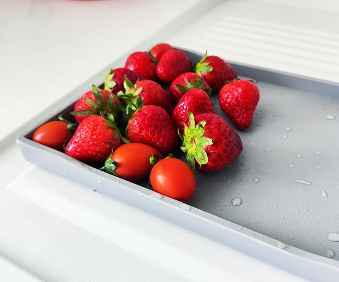 Gray Small Serving Tray, Countertop Organizer - Image 2