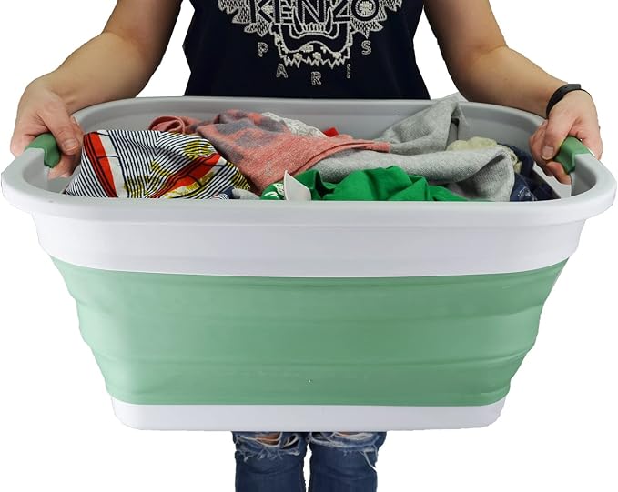 SAMMART 36L Collapsible Plastic Laundry Basket - Image 7